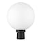 Z-Lite Laurent Outdoor Post Mount Fixture, 1-Light, 12 In.W x 15.75 In.H, Black/Opal 597PHB-BK - alternate 5